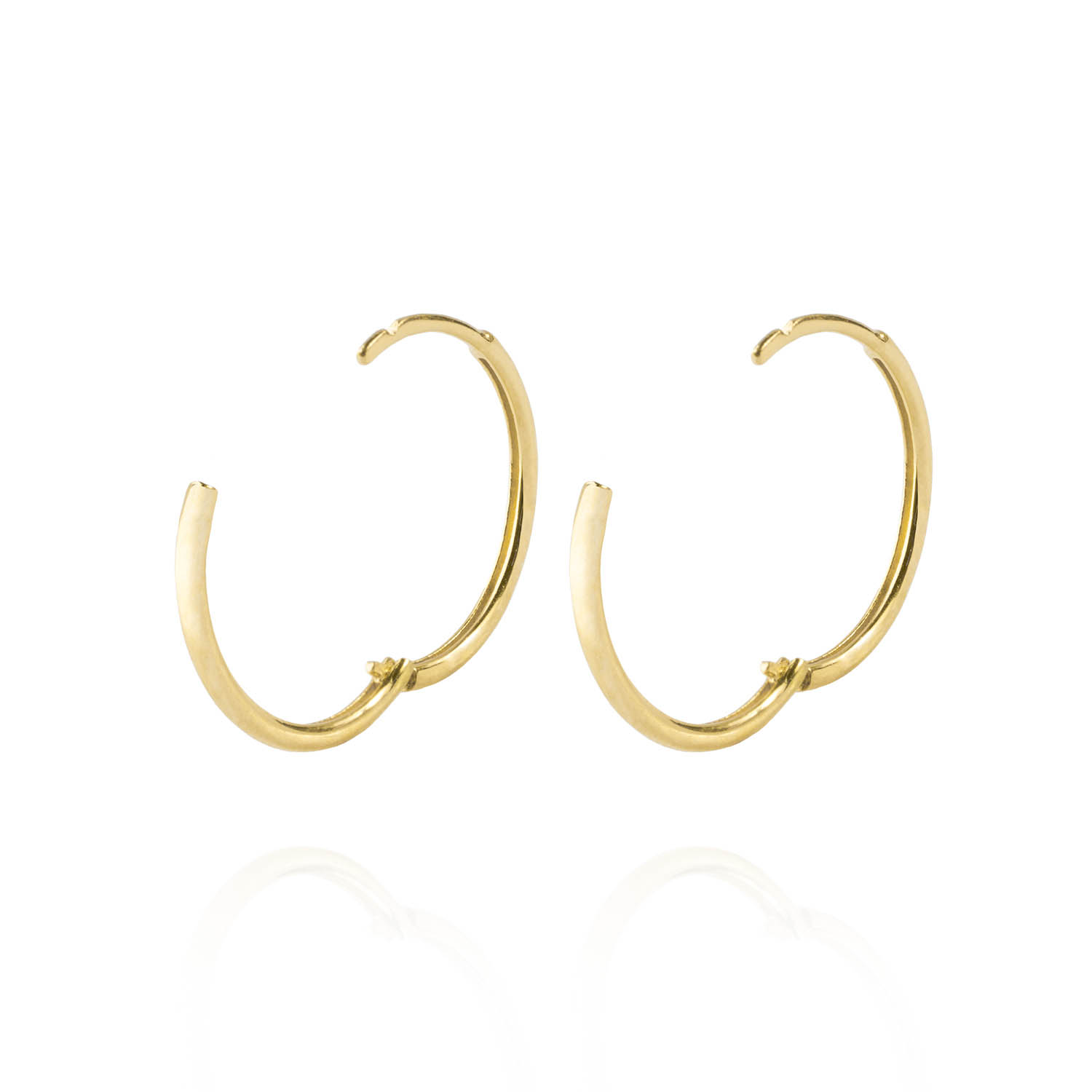 Aros de Oro 18kt Argollas Delgada 2