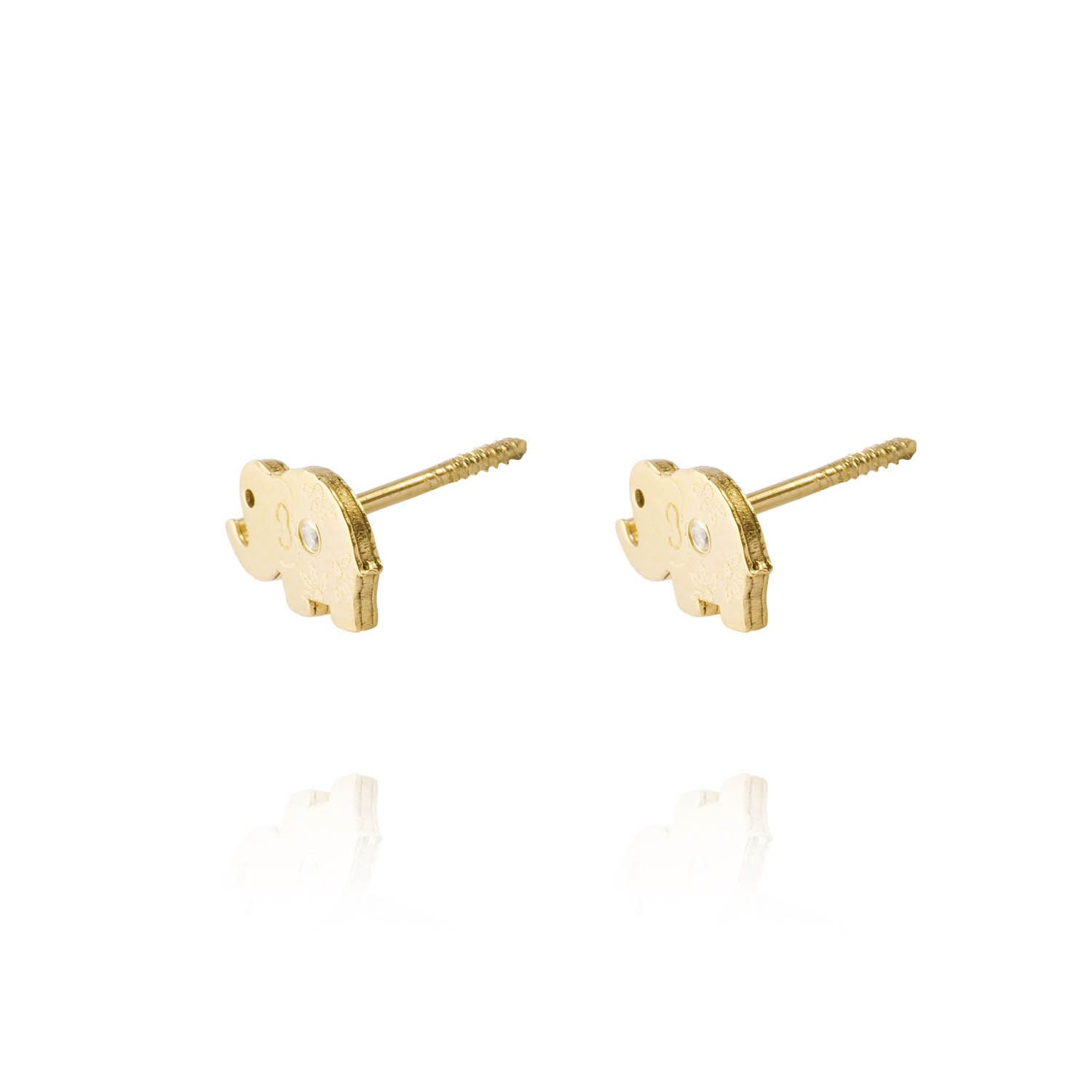 Aros de Oro 18kt Elefante Figura 2