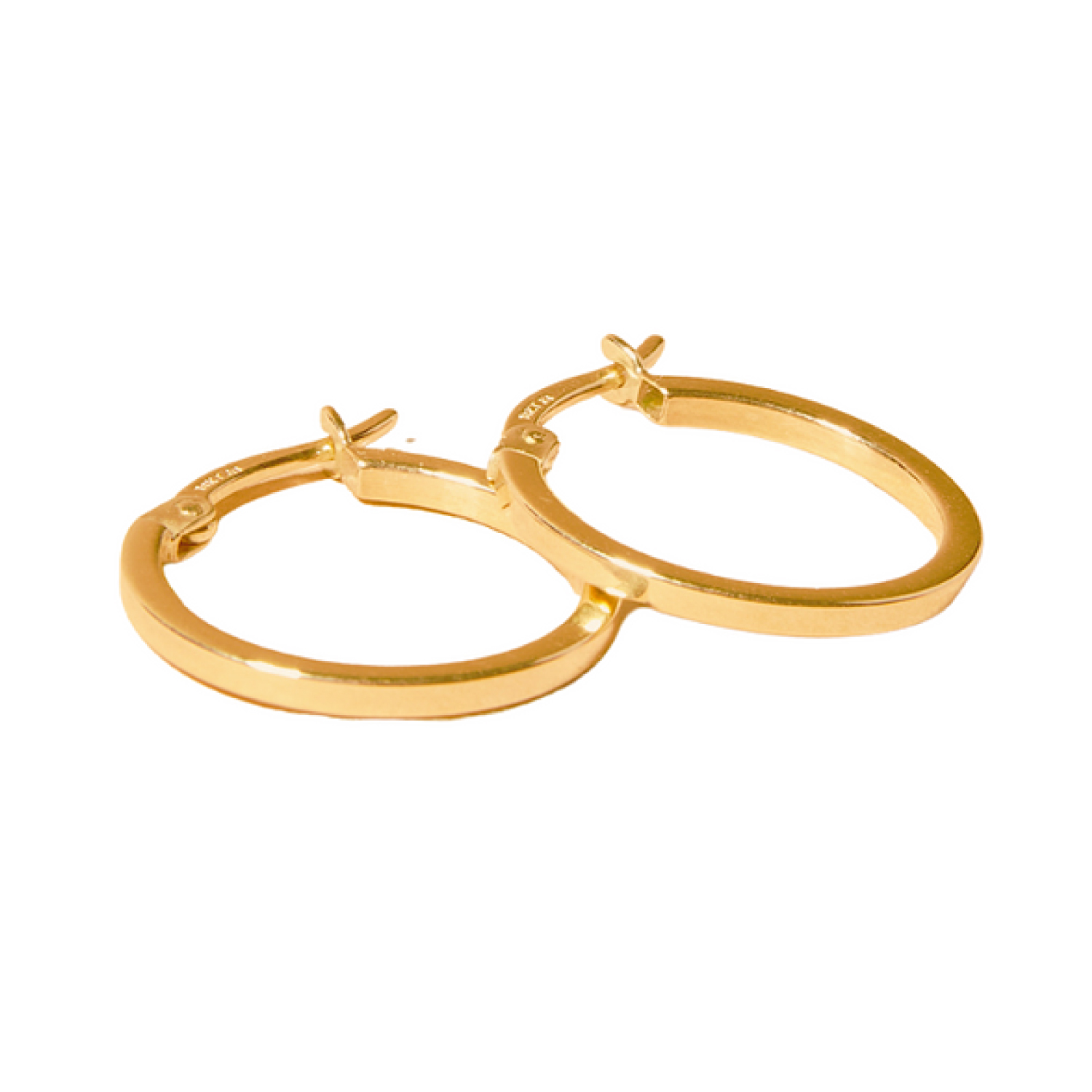 Aros de Oro 18kt Argolla Plana Clasica 2