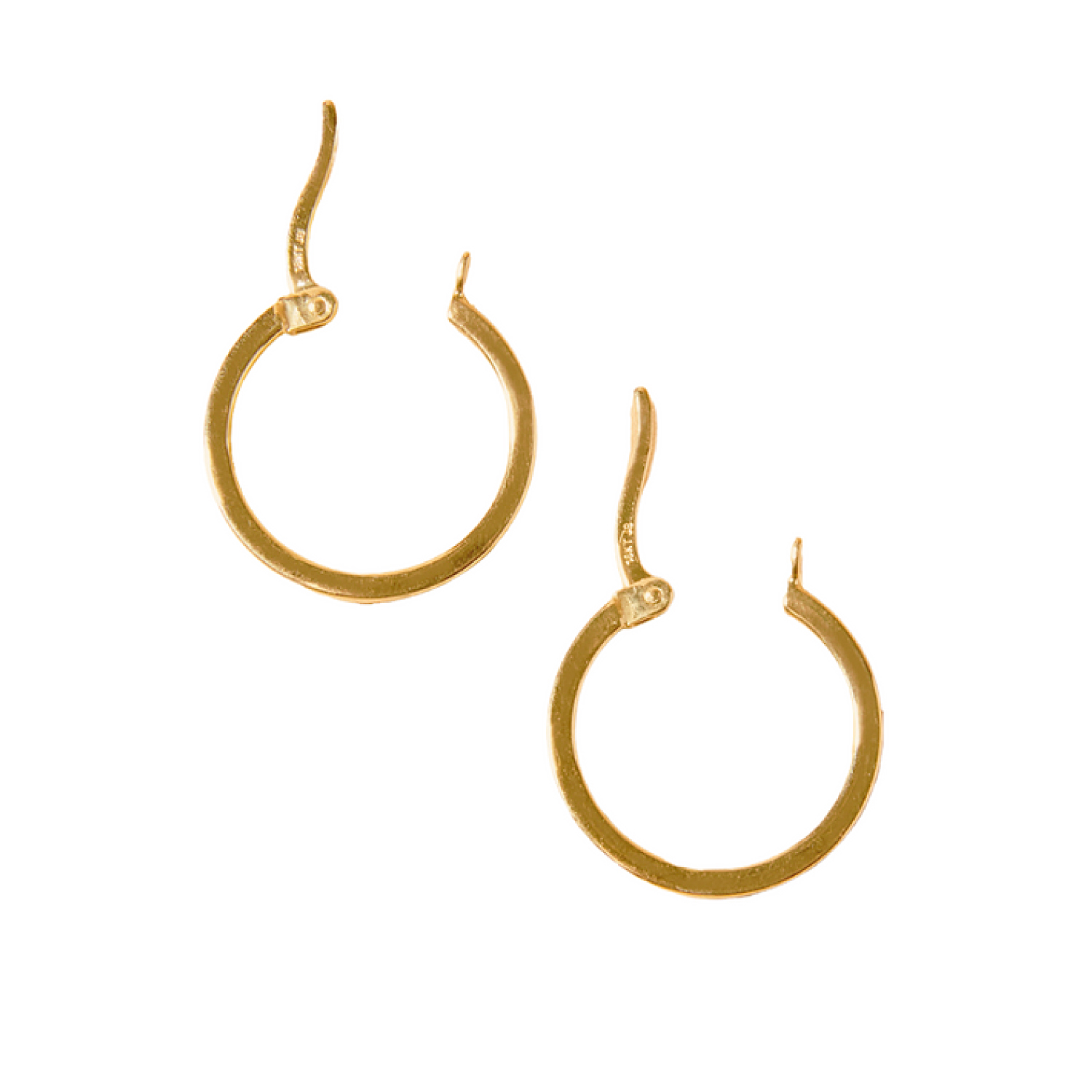 Aros de Oro 18kt Argolla Plana Clasica 3