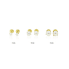 Aros de Oro 18kt Perla Cultivada 4 Grifas 3,0mm-3,5mm