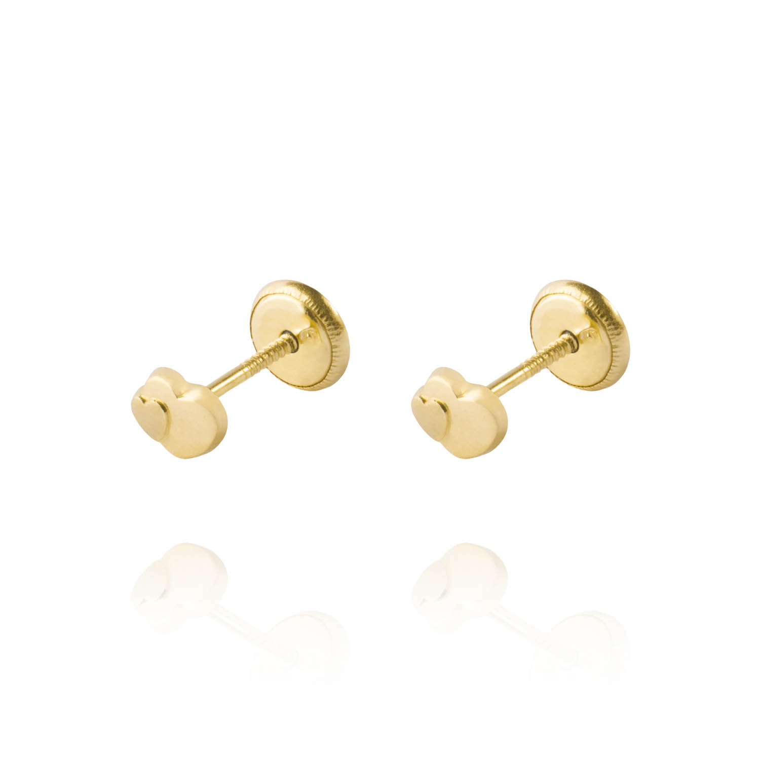 Aros de Oro 18kt Doble de Corazon 1