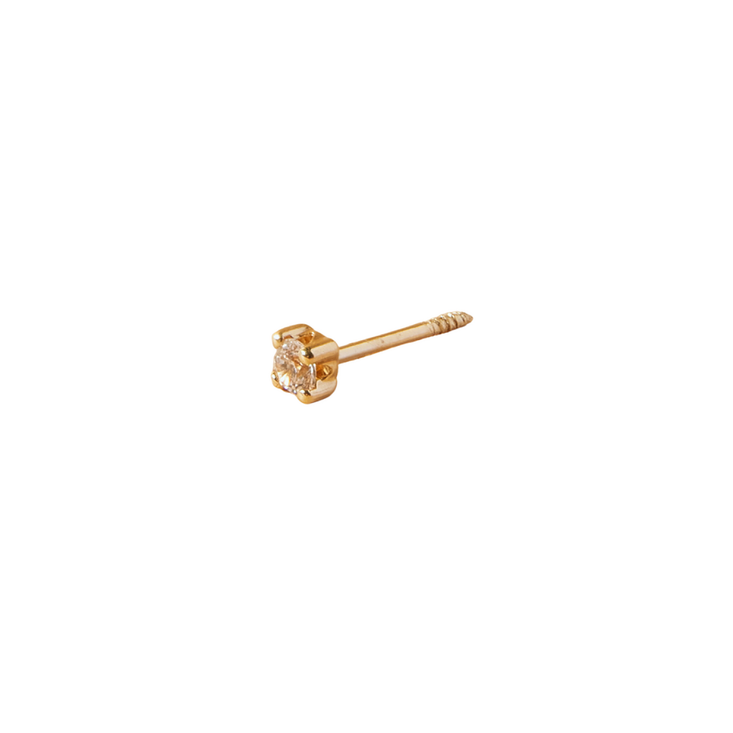 Aros de Oro 18kt Rosa de Francia Piedra 2,5mm 3