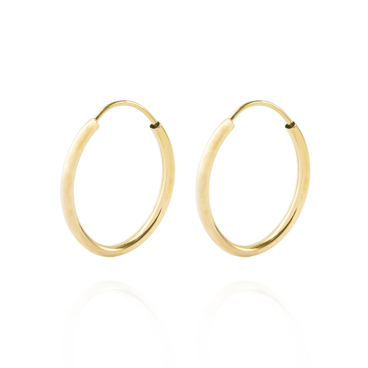 Aros de Oro 18kt Aros Argollas Ovalada 1