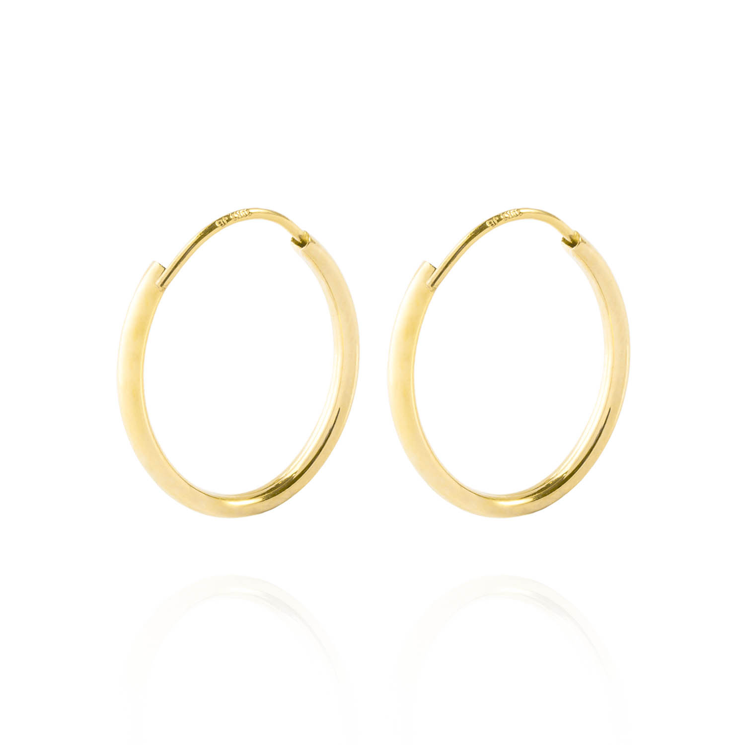 Aros de Oro 18kt Aros Argollas Ovalada 2