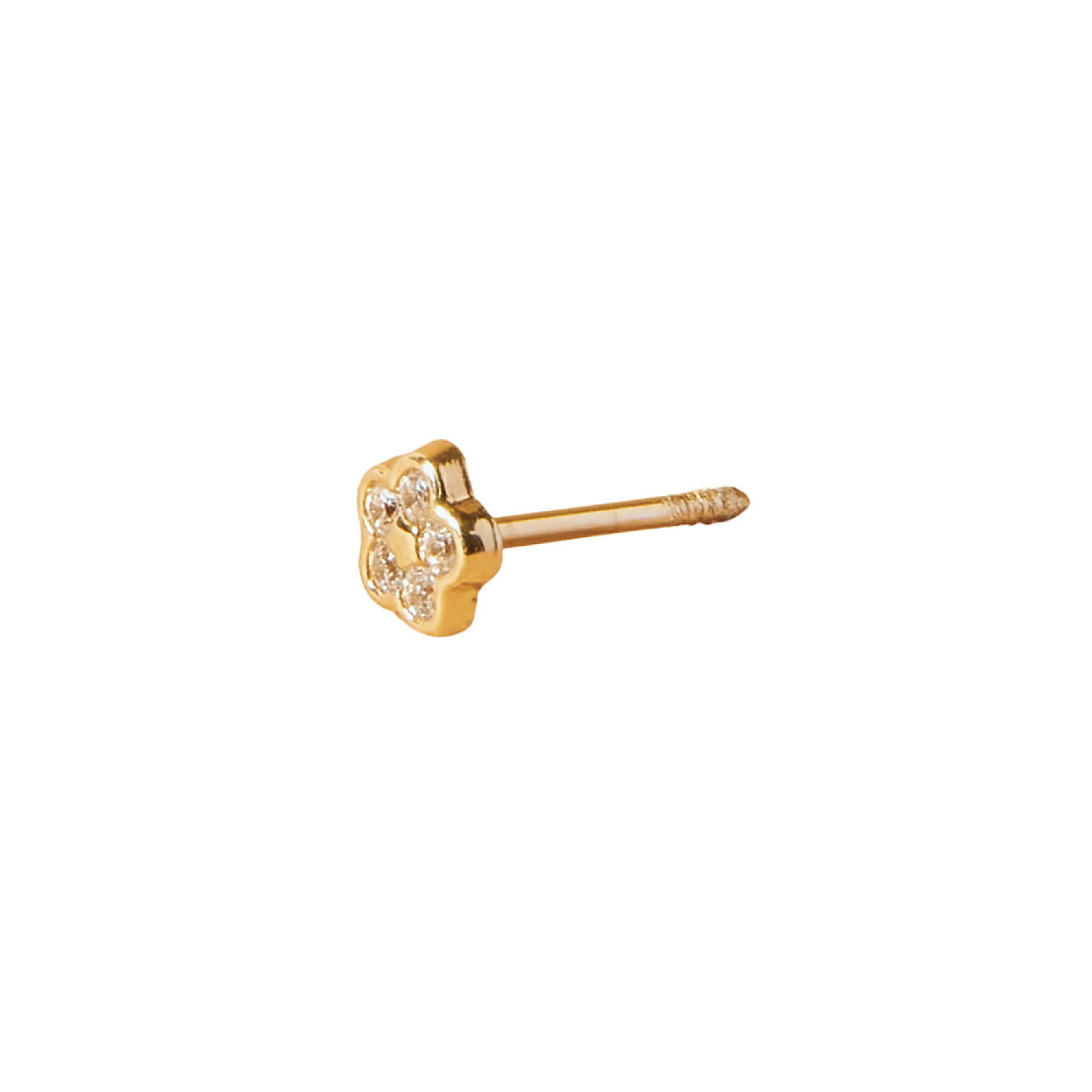 Aros de Oro 18kt Flor Circonitas 3