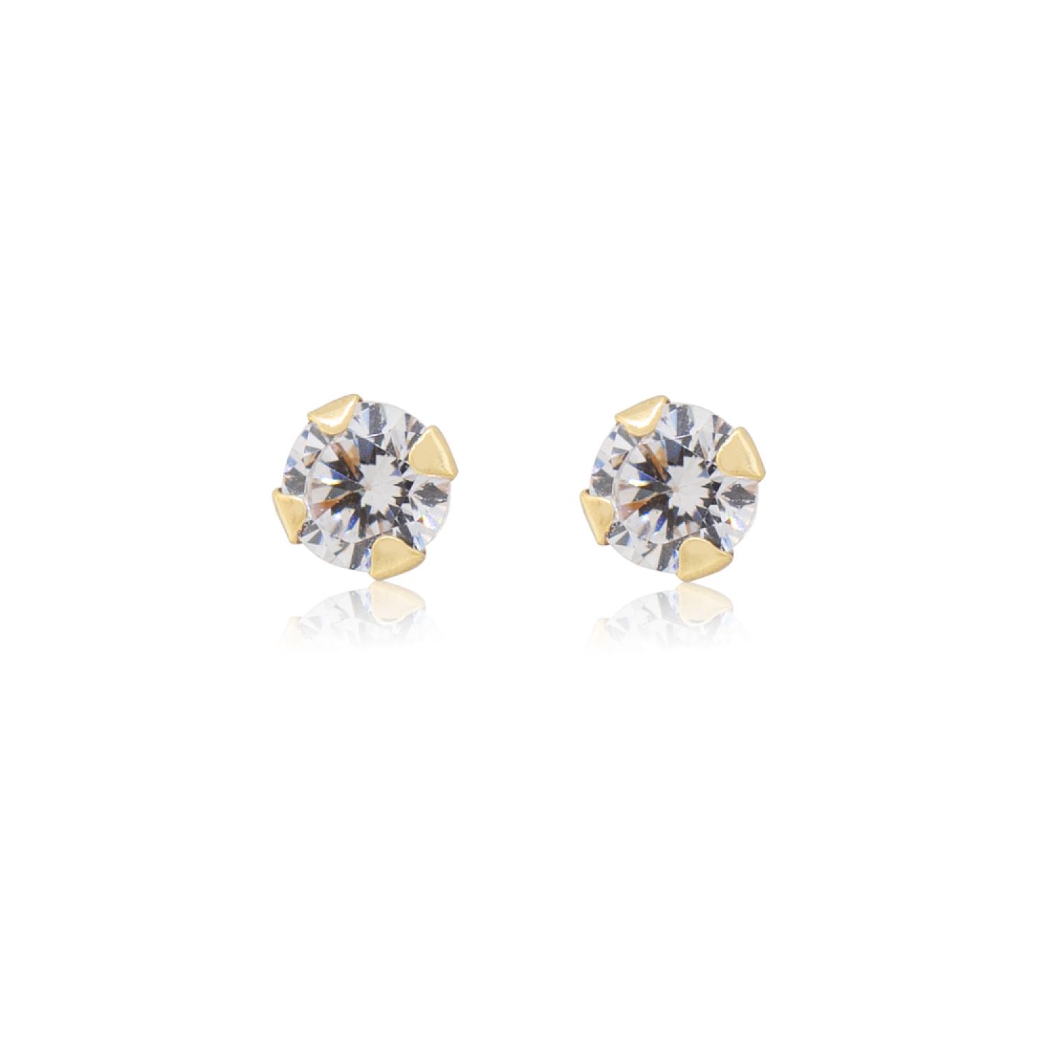 Aros de Oro 18kt Circonita Redonda de 2,0mm 1