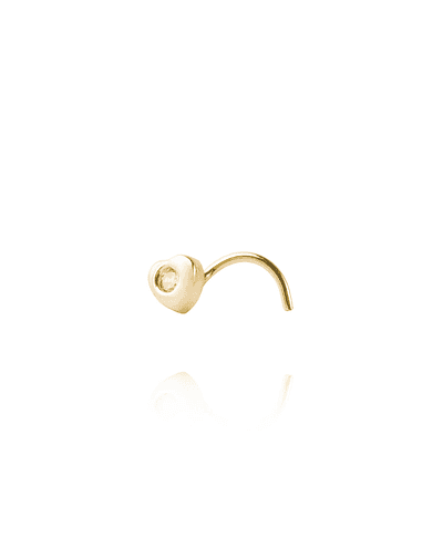 Aro de Oro 18kt Corazon Piercing