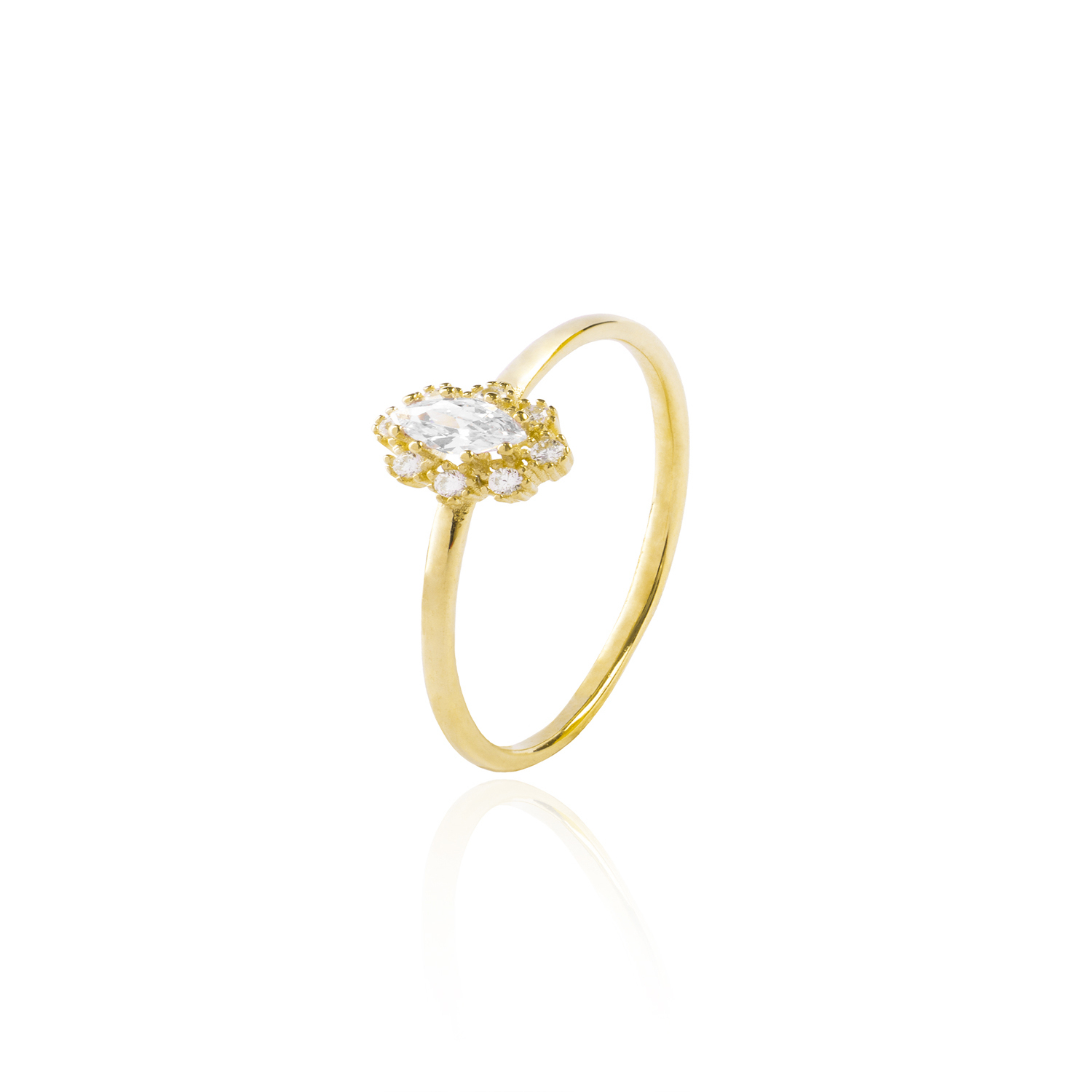 Anillo Compromiso de Oro 18Kt Lady Circonita 1