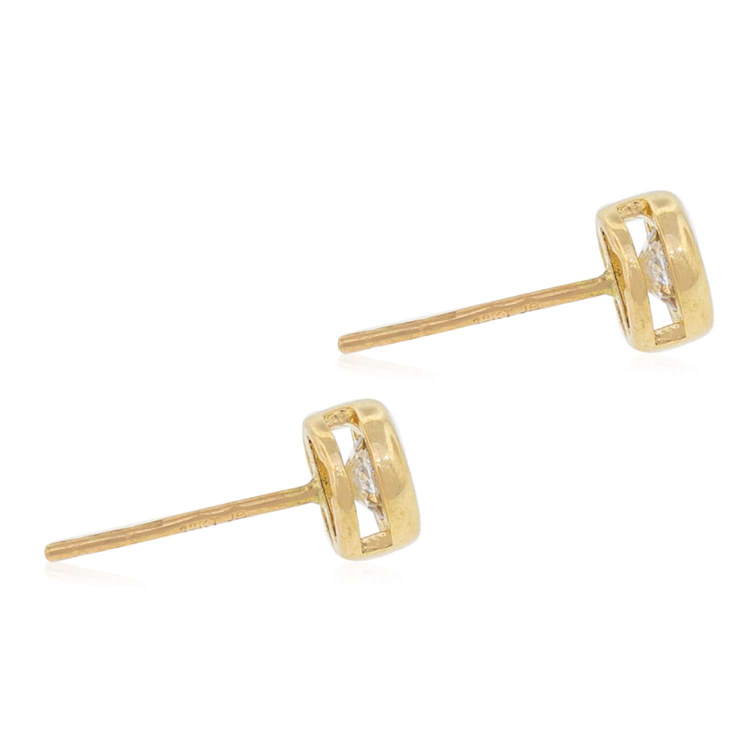 Aros de Oro 18kt Punto de Luz Circonitas 2