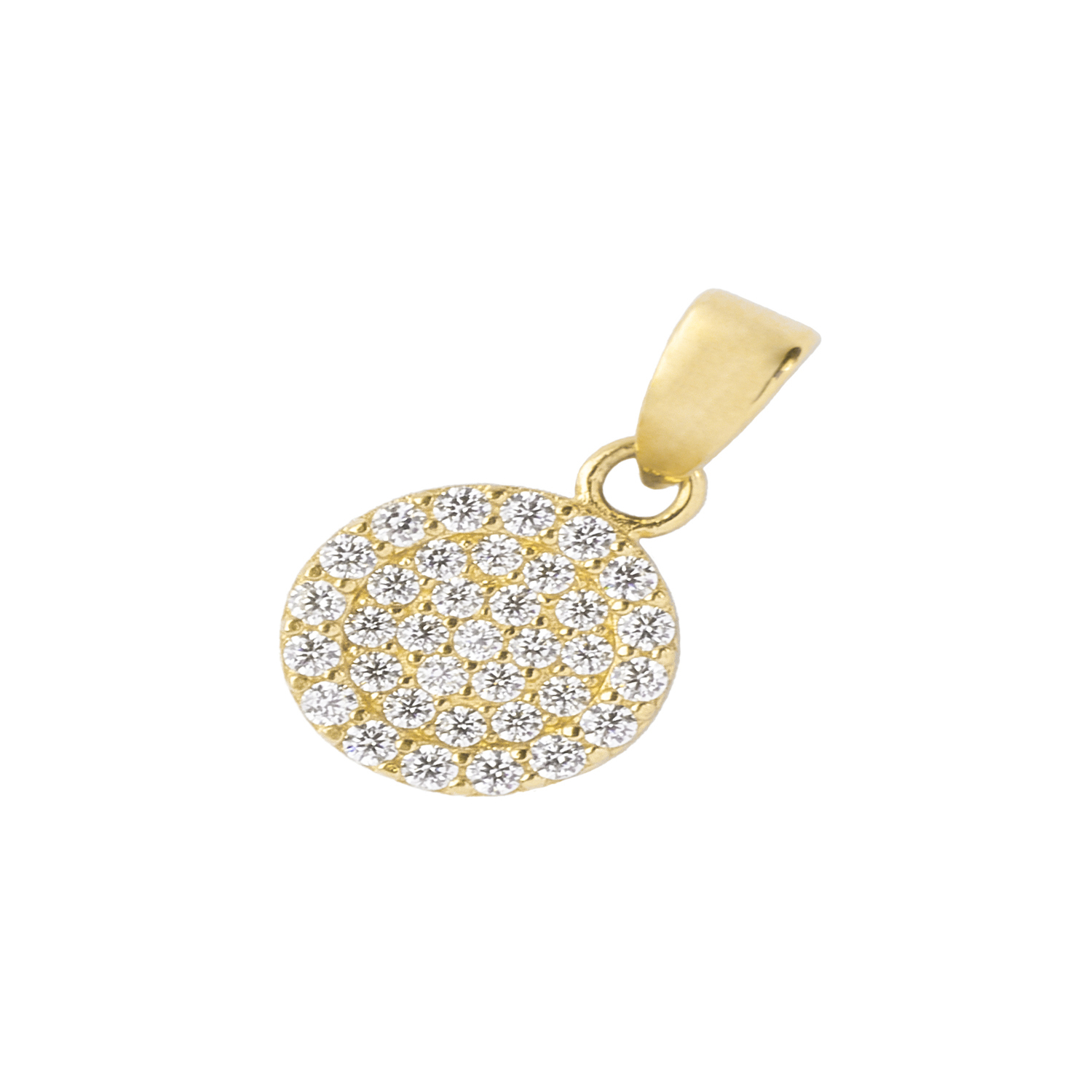 Colgante de Oro 18kt Circulo Plano 1