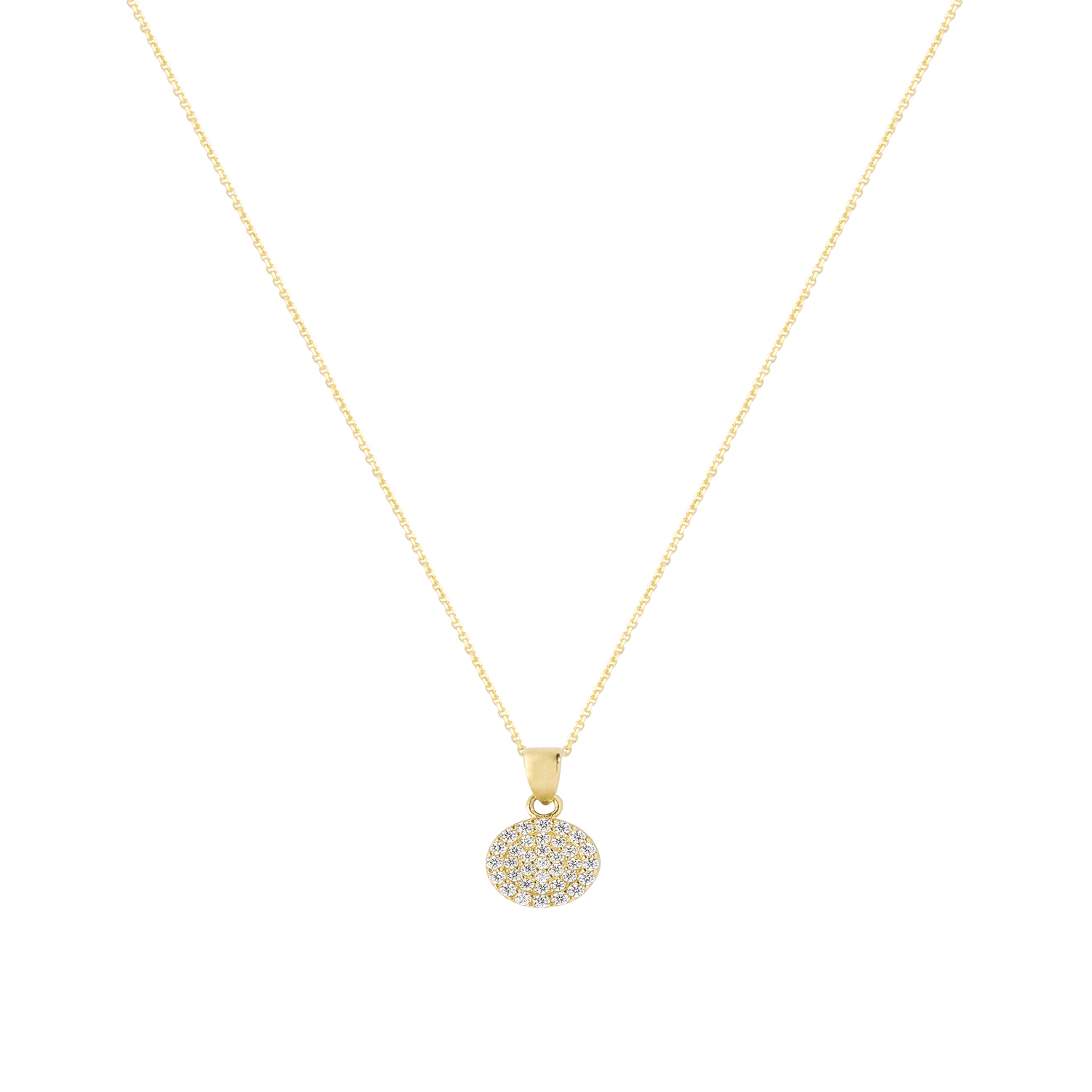 Colgante de Oro 18kt Circulo Plano 2