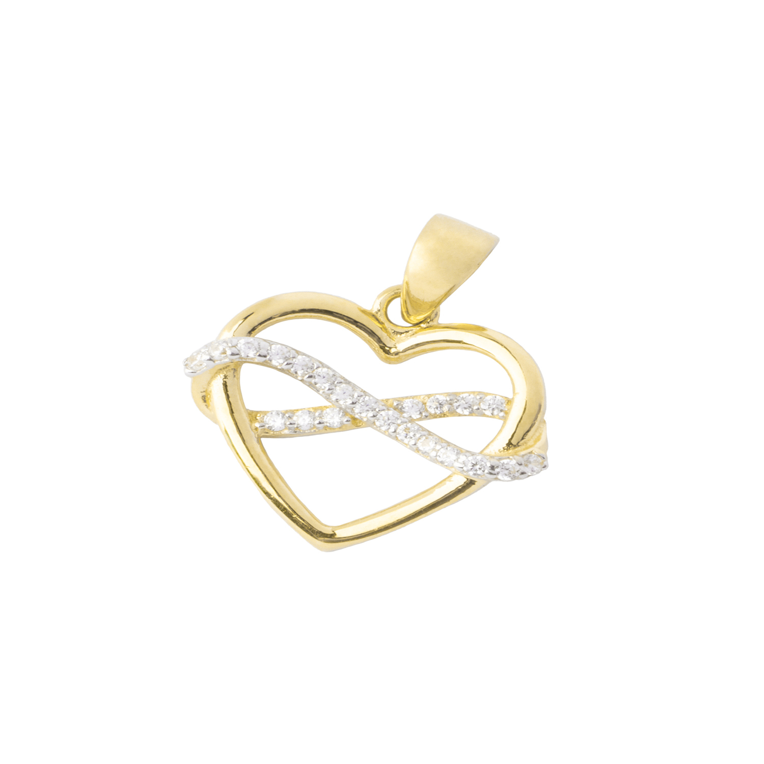 Colgante de Oro 18kt Corazon Infinito 1