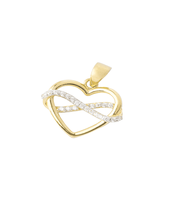 Colgante de Oro 18kt Corazon Infinito