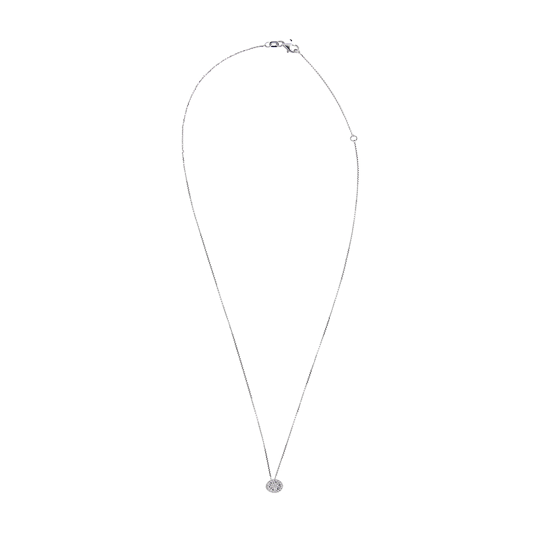 Collar Oro Blanco 18kt Diamantes 18 Pts Total SI/H 3