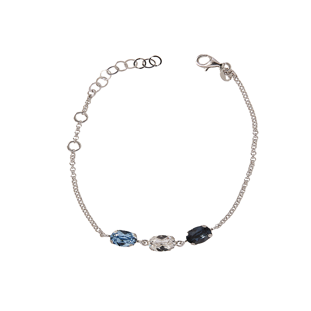 Pulsera de Plata Esterlina 925 Tres Piedras 3