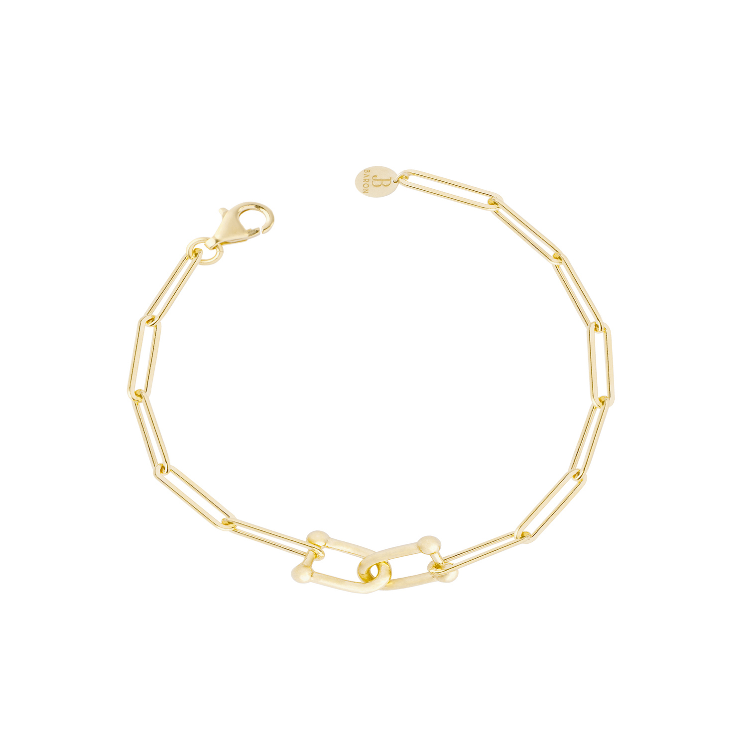 Pulsera de Plata Esterlina 925 Cadenas Revestido en Oro 18kt 2