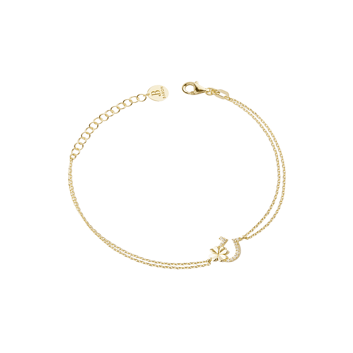 Pulsera Plata Esterlina 925 Suerte Circonita Revestido 3