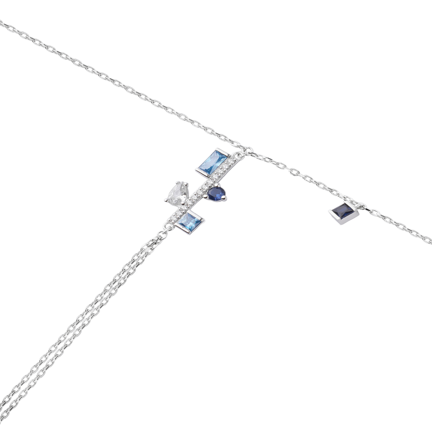 Pulsera de Plata Esterlina 925 Anillo Piedras 2