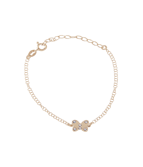 Pulsera de Plata Esterlina 925 Mariposa Circon Bañado en Oro 18kt