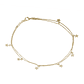 Pulsera de Plata Esterlina 925 Siete Estrellas Revestido en Oro 18kt - Miniatura 1
