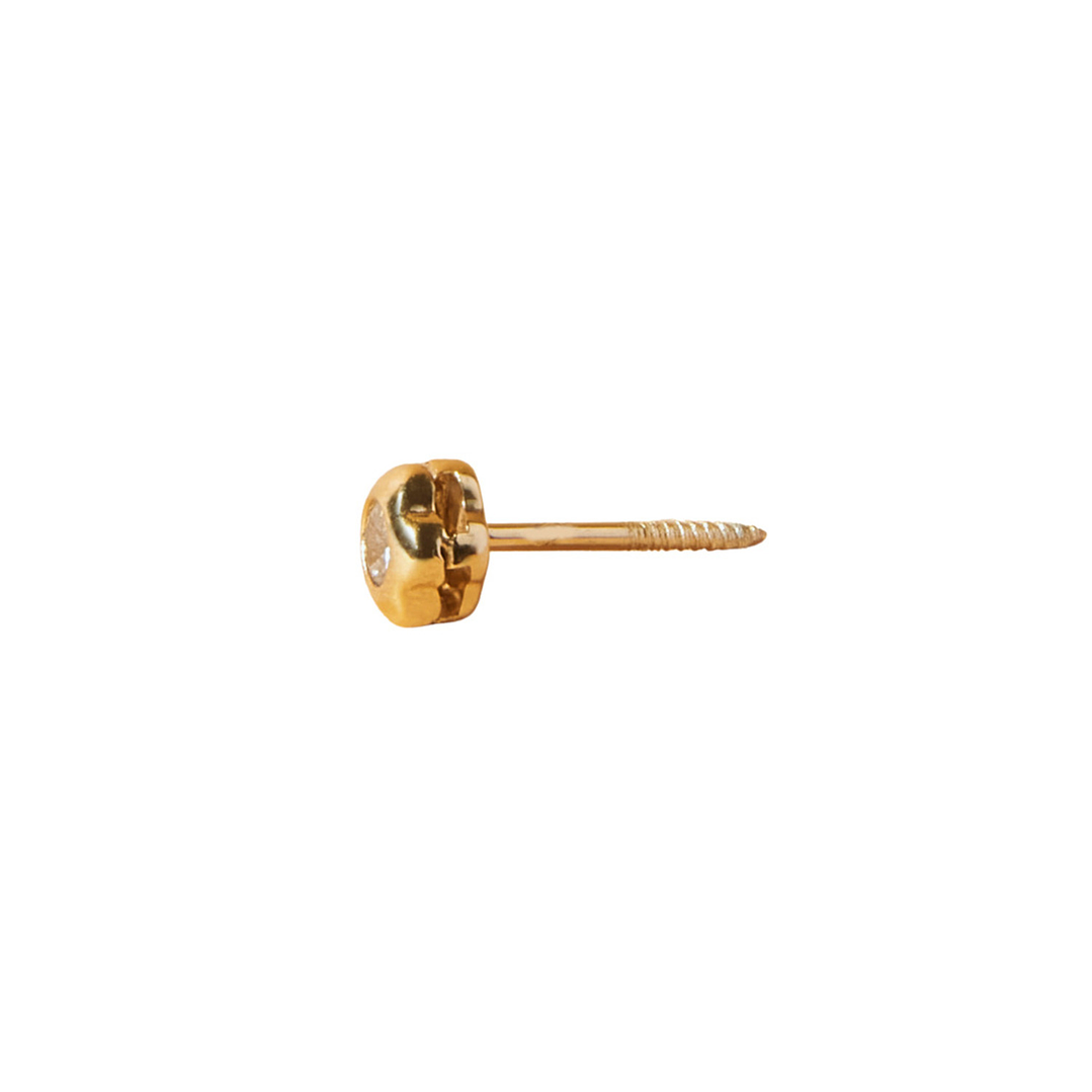 Aros de Oro 14kt Flor Circon 3
