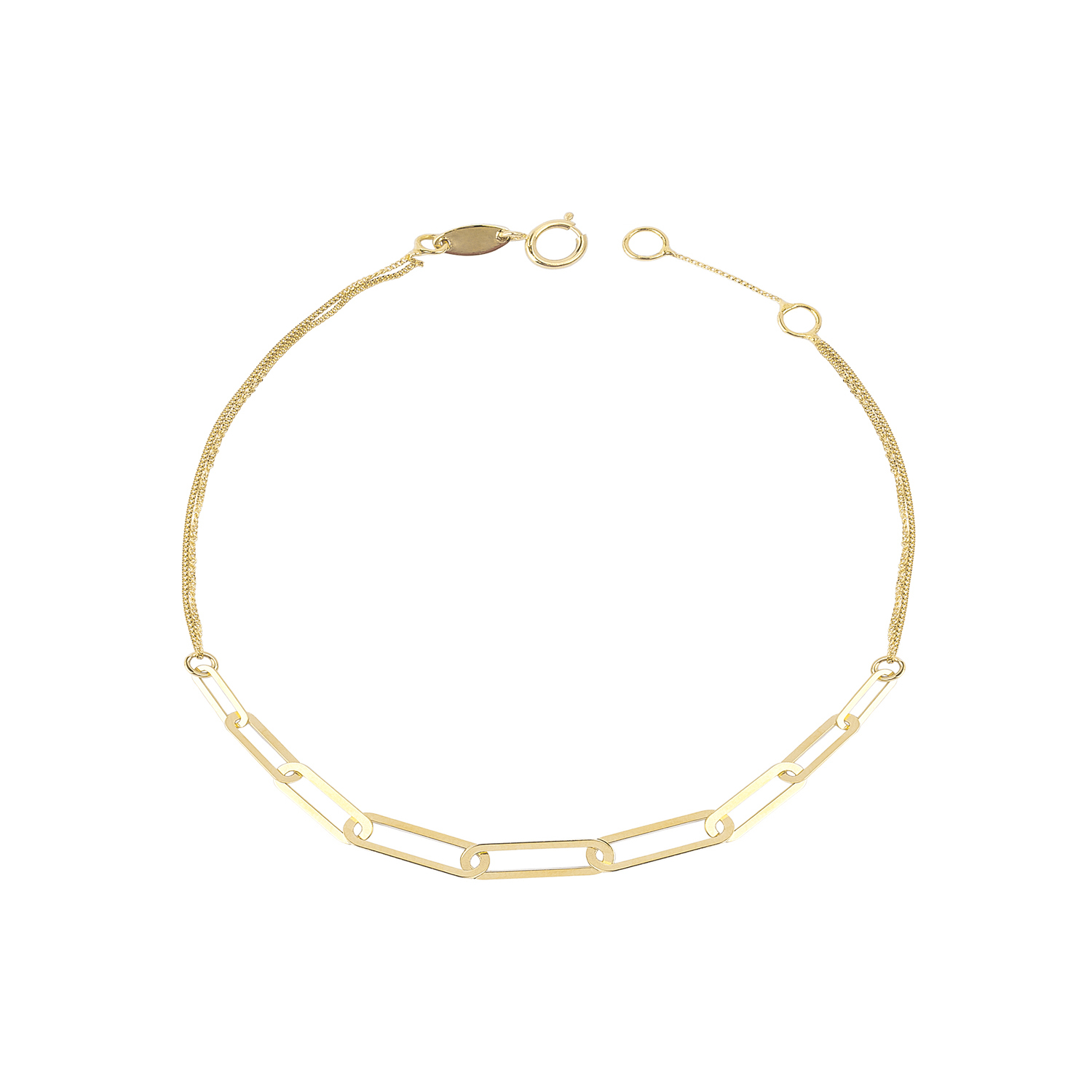 Pulsera de Oro 18kt Eslabones Centrales 1