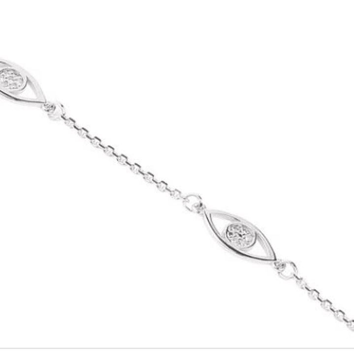 Pulsera Oro Blanco 18kt Diamantes 4 Puntos 3