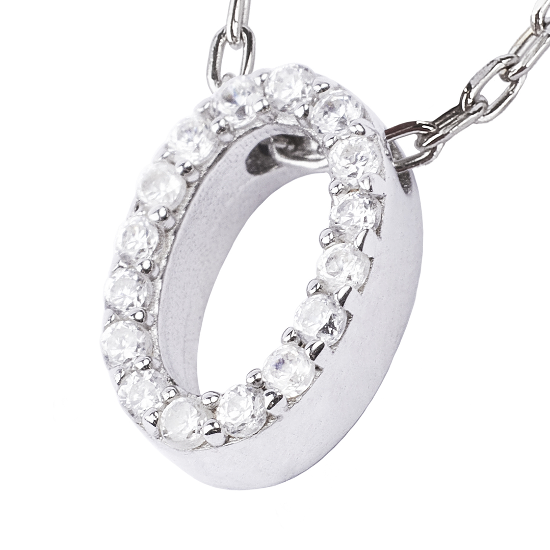 Collar de Plata Esterlina 925 Letra O 3
