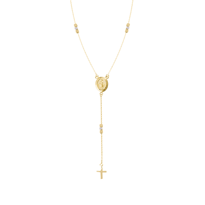 Collar de Oro 18kt Virgen Maria 3