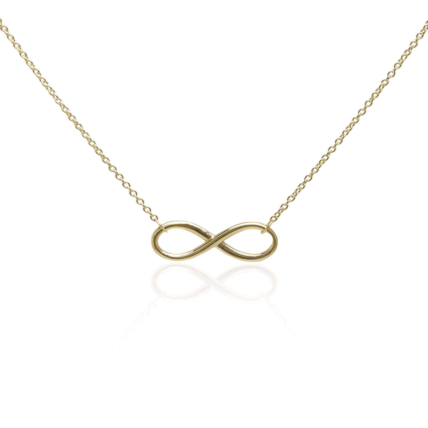 Collar de Oro 18kt Infinito Liso 1