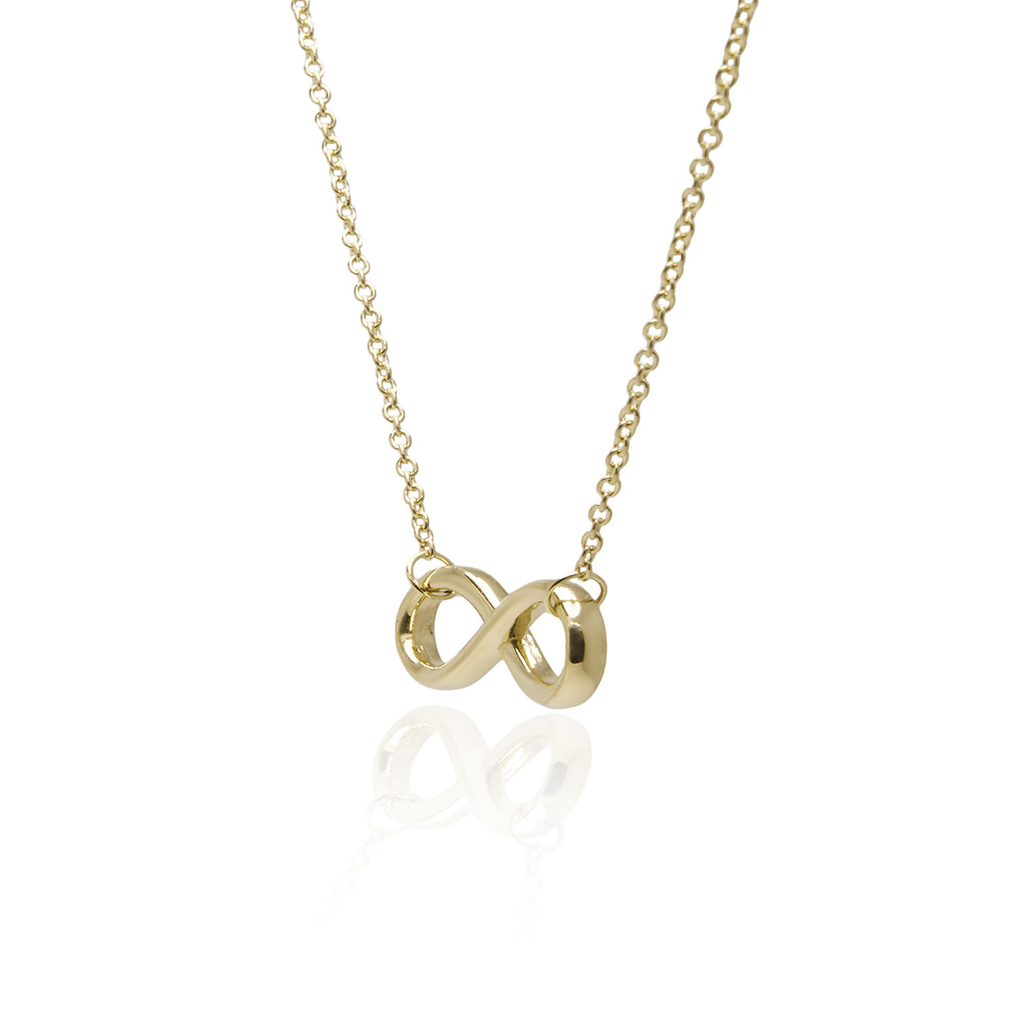 Collar de Oro 18kt Infinito Liso 2