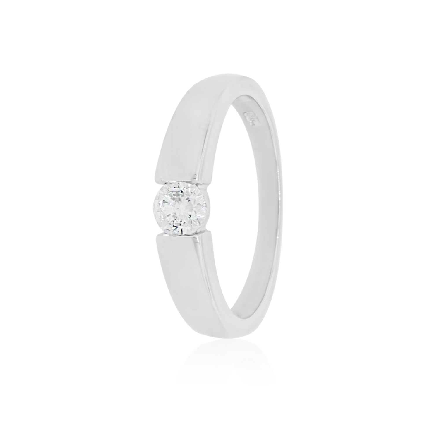 Anillo de Plata Esterlina 925 Solitario Union Circon 1