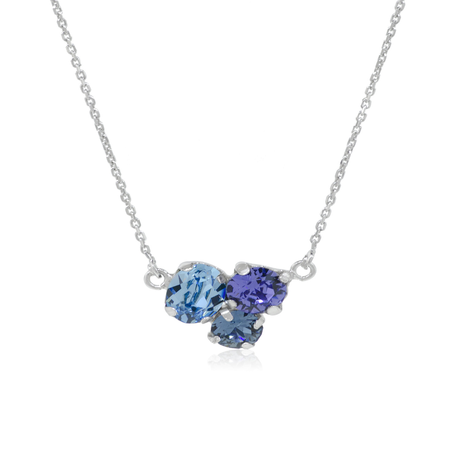Collar de Plata Esterlina 925 Trio de Colores 1