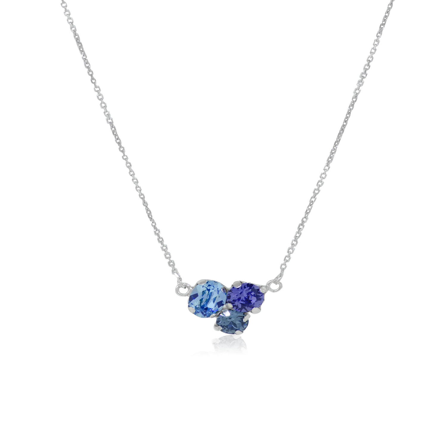 Collar de Plata Esterlina 925 Trio de Colores 2