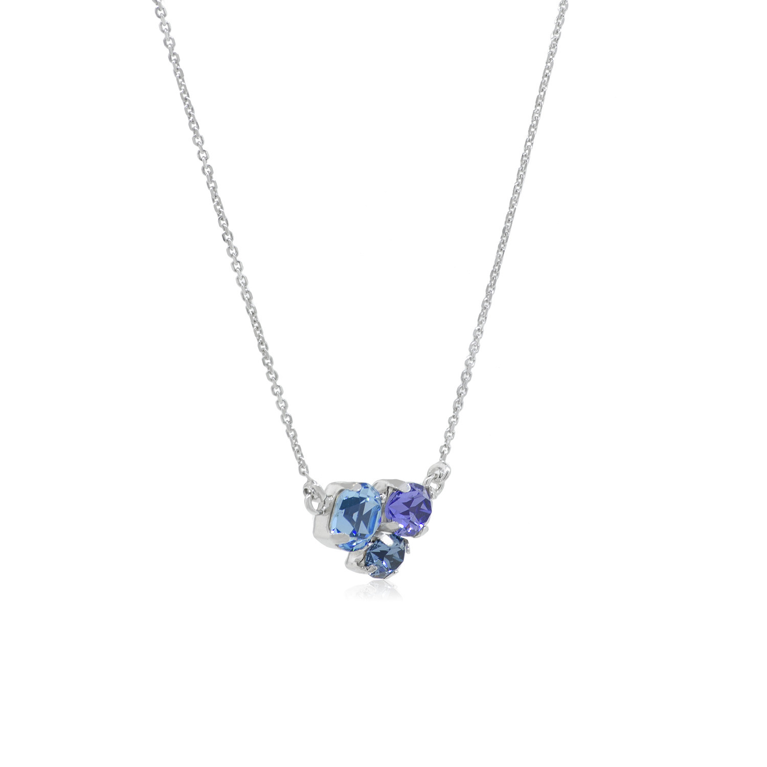 Collar de Plata Esterlina 925 Trio de Colores 3