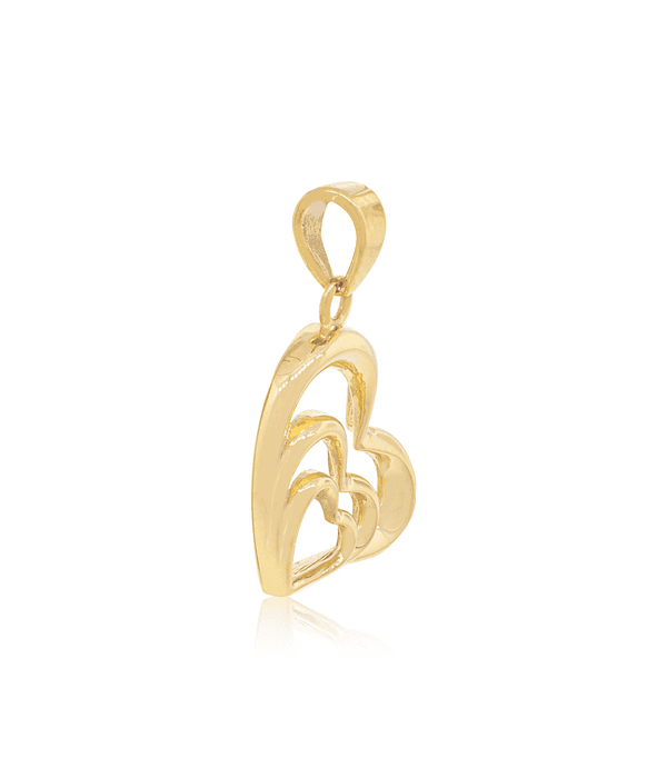 Colgante de Oro 18kt Triple Corazon