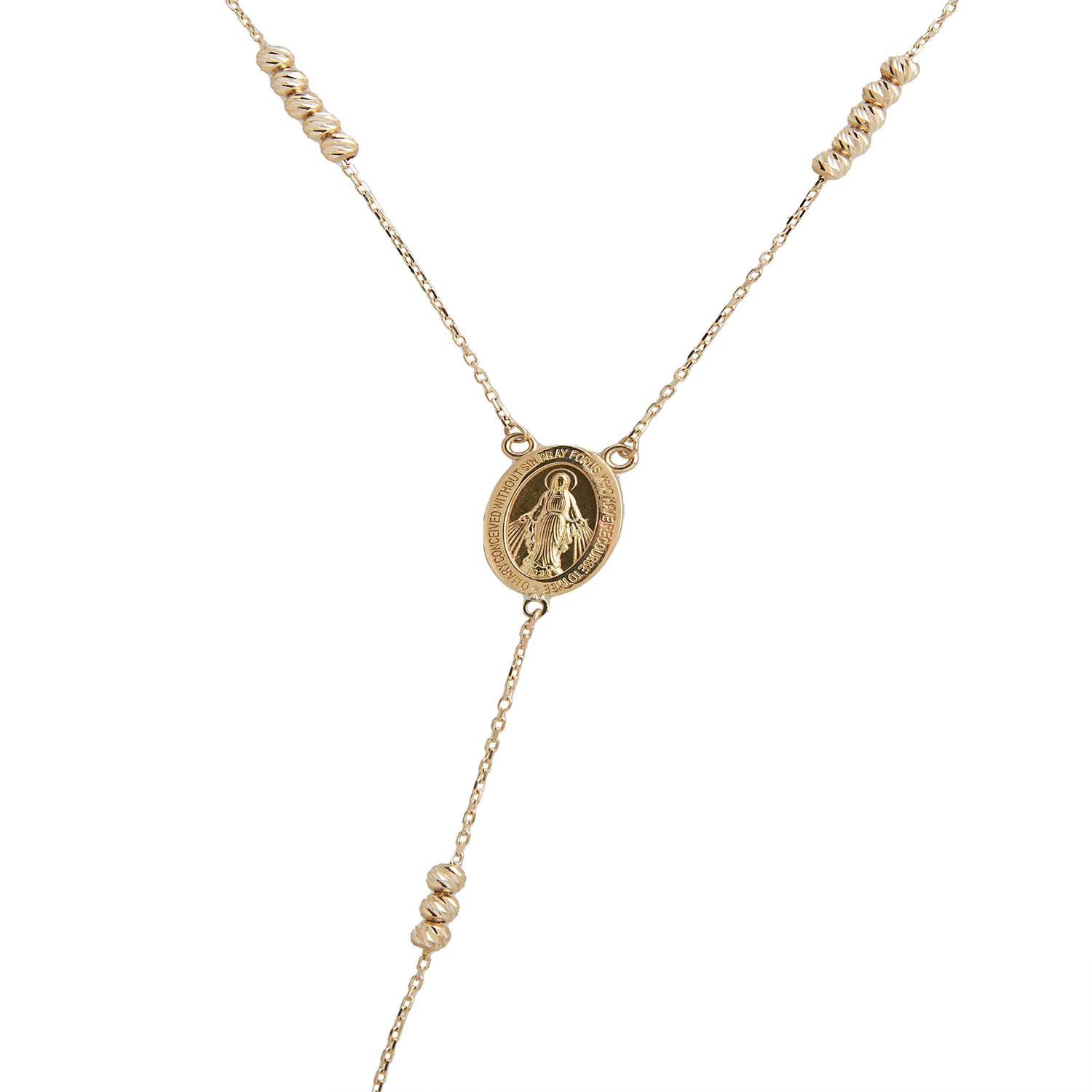 Collar de Oro 18kt Rosario Clasico 2