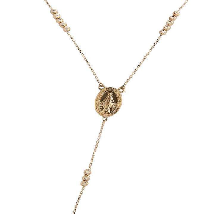 Collar de Oro 18kt Rosario Clasico 2