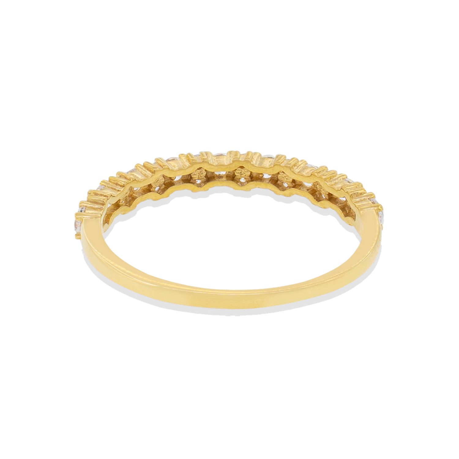 Anillo Compromiso de Oro 18Kt Dos Intercalado Circones 2