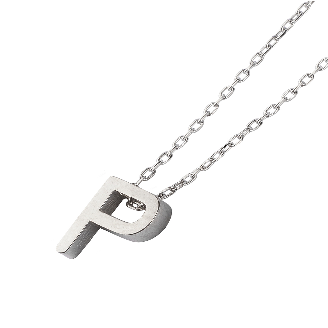 Collar de Plata Esterlina 925 Letra P 1