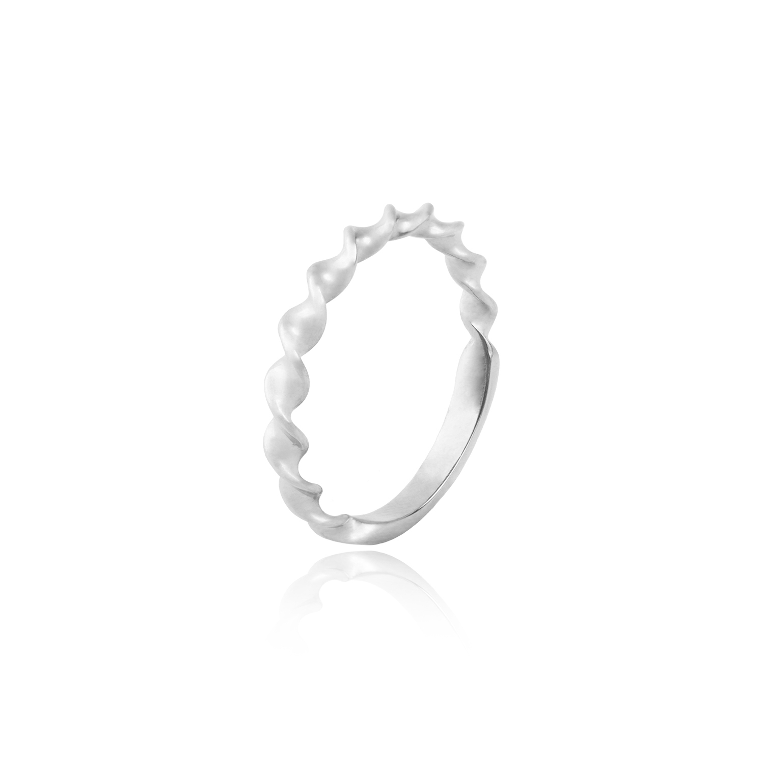 Anillo de oro blanco 18kt Espiral 1