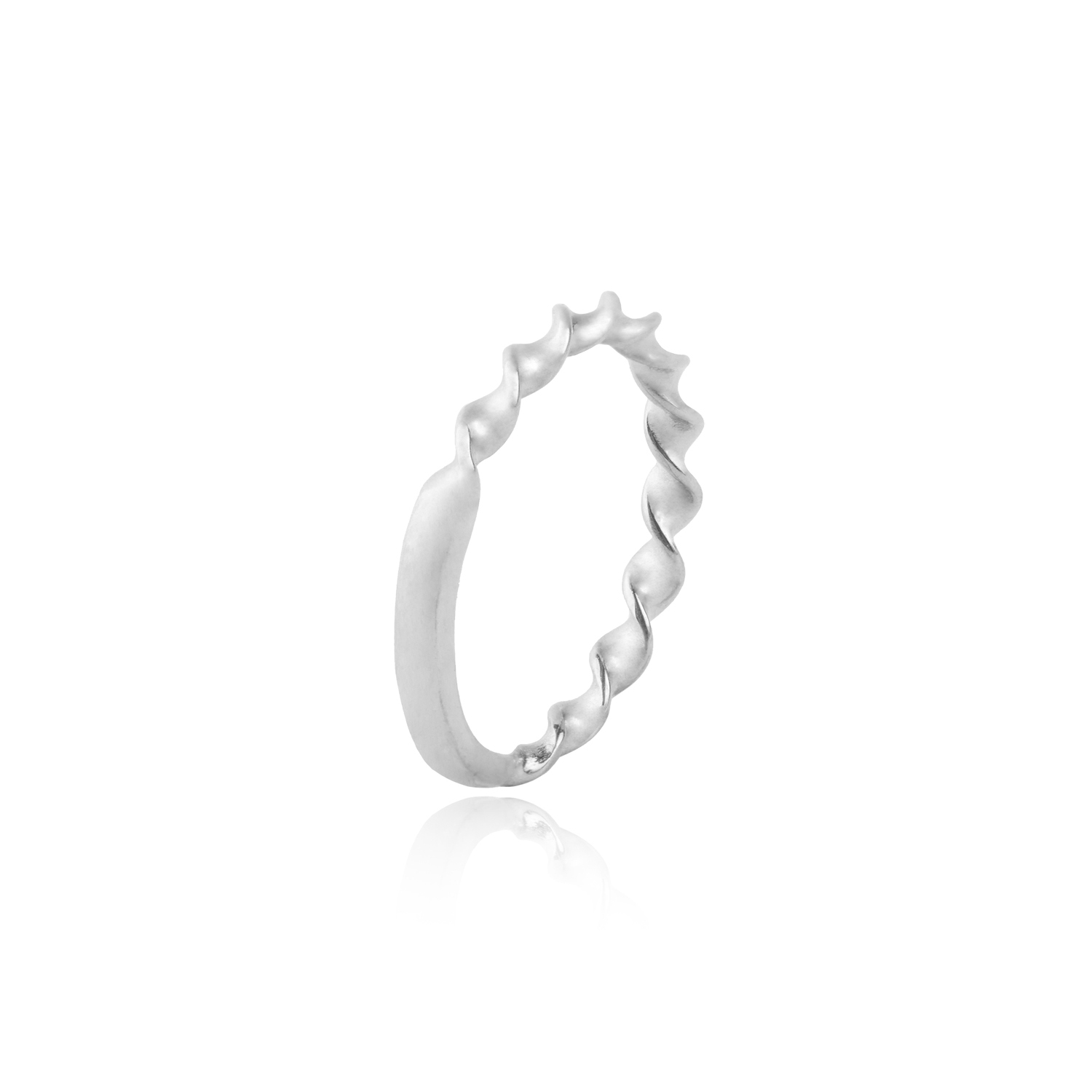 Anillo de oro blanco 18kt Espiral 2