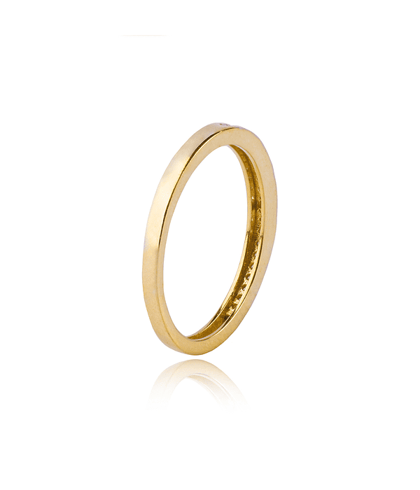 Anillo de Oro 18kt Medio Cintillo Riel AUB