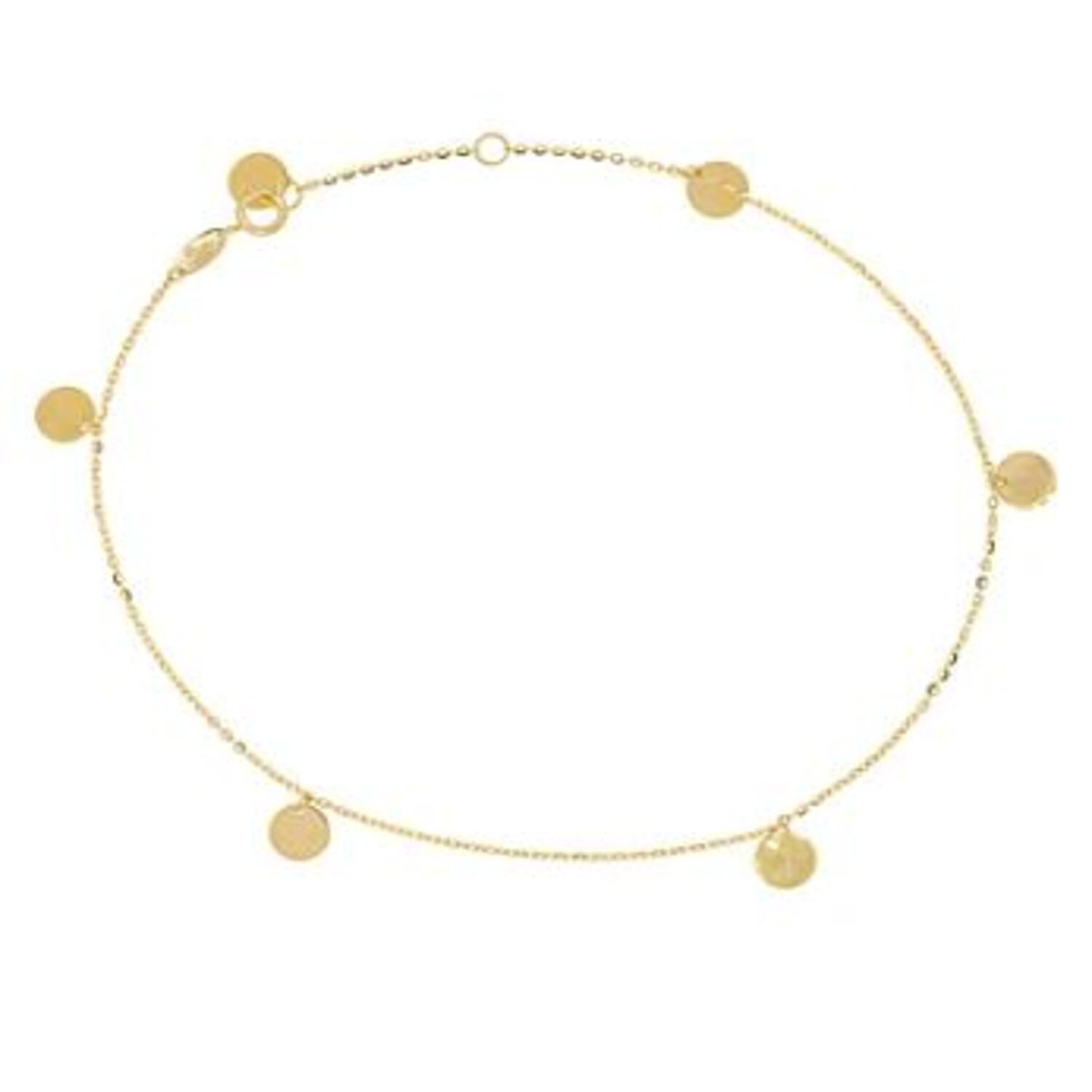 Pulsera de Oro 18kt Círculos Colgantes 1