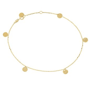 Pulsera de Oro 18kt Círculos Colgantes