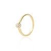 Anillo de Oro 18kt con Diamantes de 9 Pts Corte Brillante SI/H