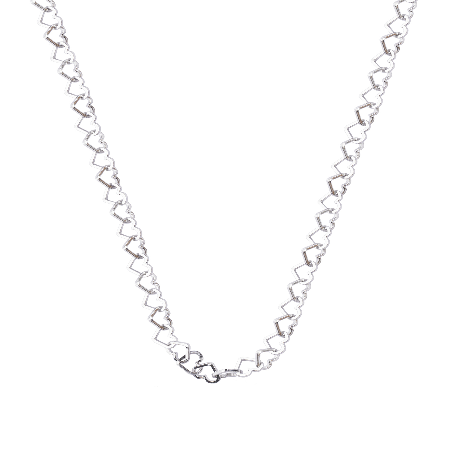 Collar de Plata Esterlina 925 Corazones 2