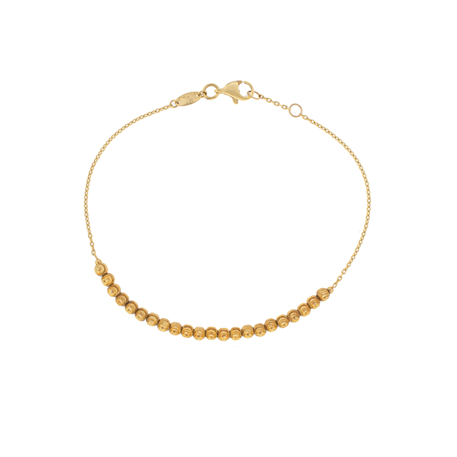 Pulsera de Oro 18kt Bolitas Unidas 1