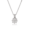 Collar Oro Blanco 18 kts con Diamantes modelo Roseta